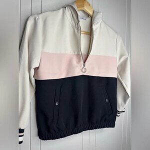 Zara Kids Tri-Color pink black cream Hoodie size 9